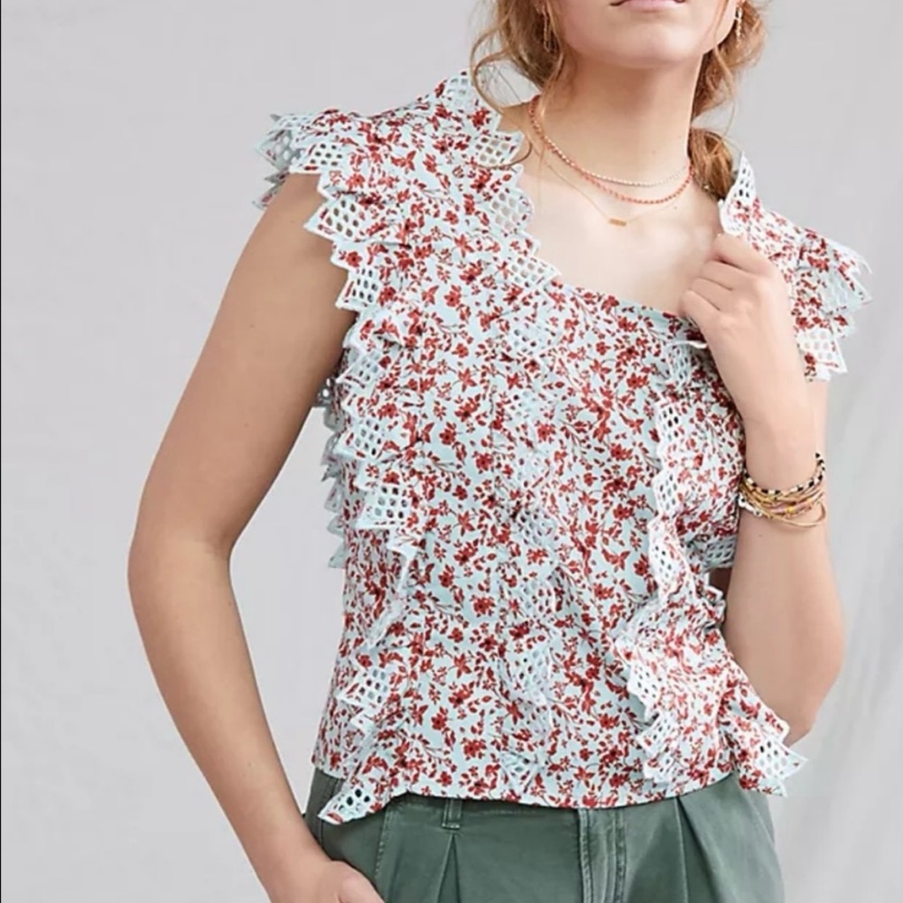 Anthropologie Tie Back Top